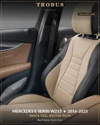 Bej Gövde Siyah Deri