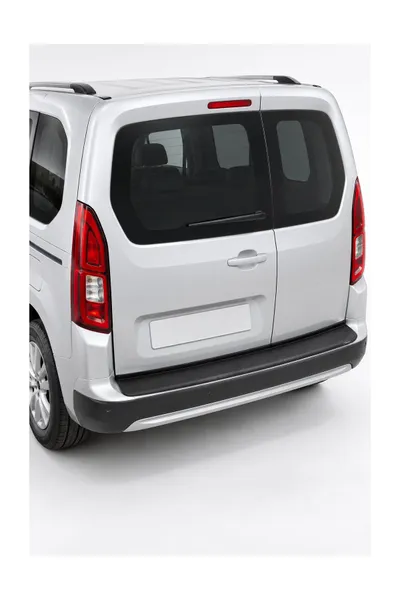 Peugeot Partner (K9) 2019 ve Sonrası Uyumlu Arka Tampon Eşiği Koruma ABS Parlak Siyah