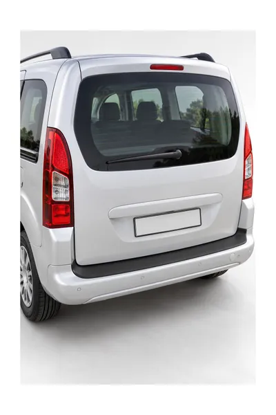 Peugeot Partner Tepee 2015-2018 Uyumlu Arka Tampon Eşiği Koruma ABS Parlak Siyah