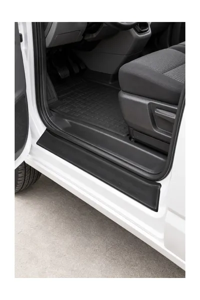 Volkswagen Transporter T6 2015-2020 Uyumlu Kapı Eşiği Koruma ABS 2 Parça Parlak Siyah