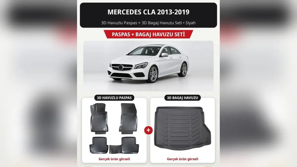 Mercedes CLA Paspas ve Bagaj Havuzu: C117, C118 ve Elektrikli
