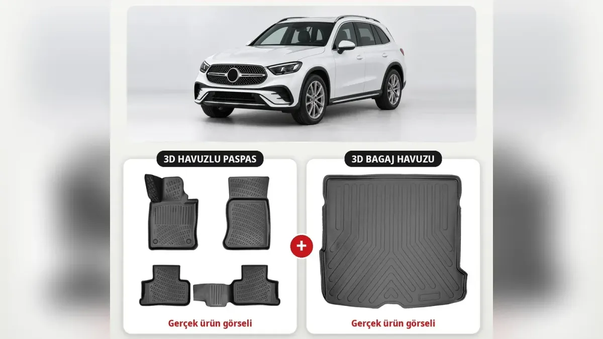 Mercedes GLC Paspas ve Bagaj Havuzu: SUV, Coupe ve 8D Seçenekleri