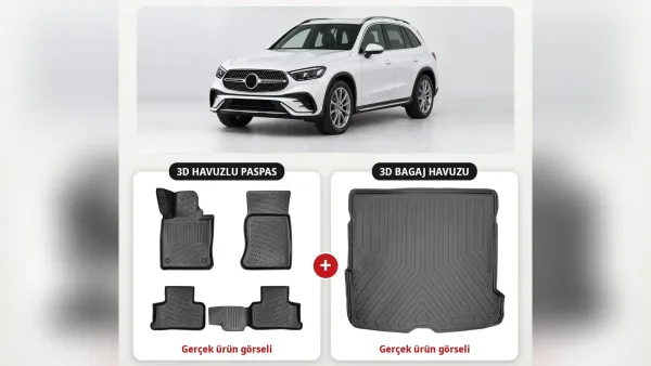 Mercedes GLC Paspas ve Bagaj Havuzu: SUV, Coupe ve 8D Seçenekleri
