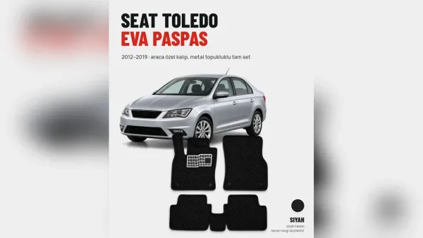 Seat Toledo Paspas ve Aksesuar: 1L, 1M, 5P ve KG Kasaya Göre