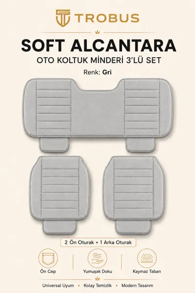 Soft Alcantara Oto Koltuk Minderi