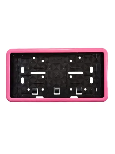 Pembe Plaka Altlığı Dikdörtgen Çerçeveli Plakalık 32x17 cm