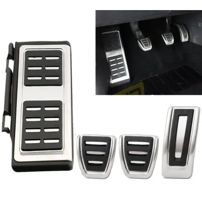 Volkswagen Golf 7 2013-2020 Uyumlu Manuel Pedal Takımı Geçmeli 4 Parça Siyah Krom