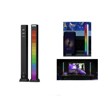 Sese Duyarlı RGB Ambiyans Işık Barı LED Araç Torpido Üstü Siyah
