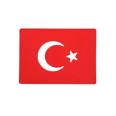 Torpido Üstü Telefon Tutacağı Kaydırmaz Pedli Türk Bayraklı Kırmızı