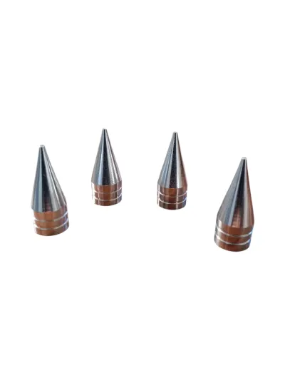 Alüminyum Sibop Kapağı Sivri Tip 4'lü 32 mm Krom