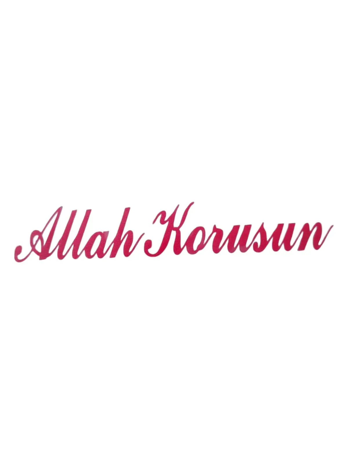 Allah Korusun Yazılı Oto Sticker Kırmızı 14x3cm