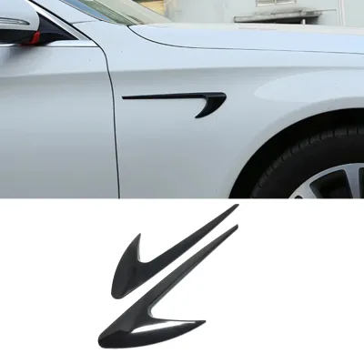 Çamurluk Havalandırma Venti Mercedes Tipi Uzun 2'li 32,5x9,8 cm Parlak Siyah
