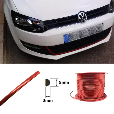 Oto Şerit Çıta Nikelaj Yapışkanlı 5 mm x 10 Metre Parlak Kırmızı