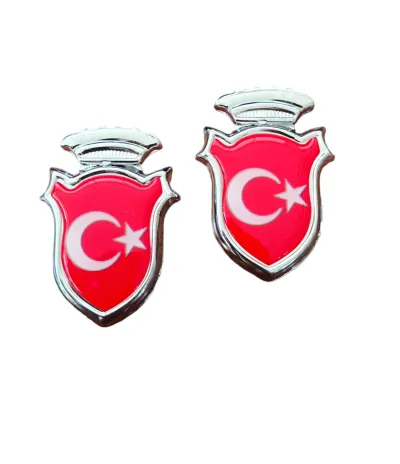 Damla Etiket Arma Türk Bayraklı 2'li Kırmızı