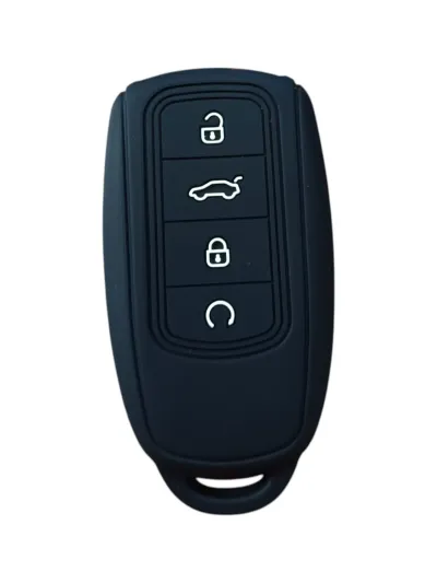 Chery Tiggo 7 Uyumlu 4 Butonlu Araç Anahtarı Koruma Kabı Silikon Kumanda Siyah