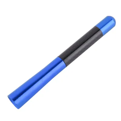 Oto Anten Çubuğu Alüminyum Karbon Fiber Görünümlü 12 cm Mavi