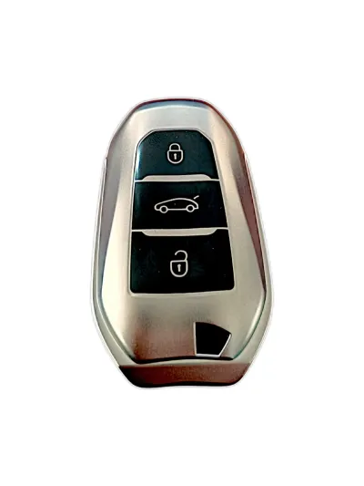 Citroen Peugeot Uyumlu 3 Butonlu Füme Silikon Kumanda Anahtar Kılıfı Oto