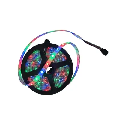 5 Metre Çok Renkli RGB LED Şerit Işık Silikonlu İç ve Dış Mekan Aydınlatma