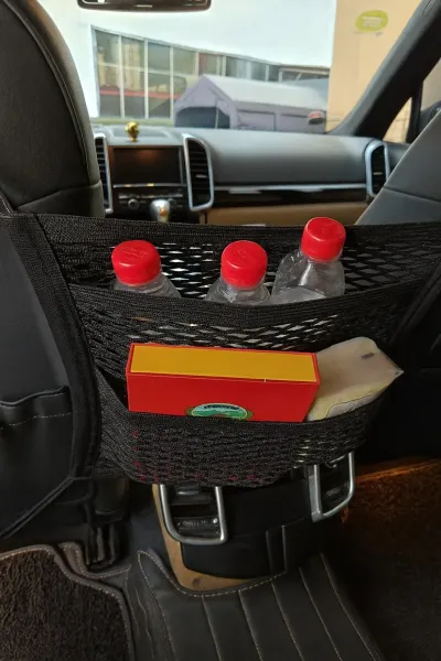 Koltuk Arası Ahtapot Organizer File Ağ 3 Cepli 30x28 cm Siyah