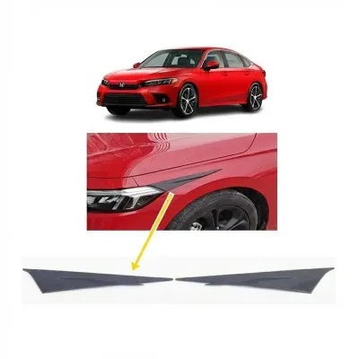 Kaş Çıta Takımı Honda Civic FE1 2022 ve Sonrası Uyumlu Far Üstü Piyano Black 2 Parça