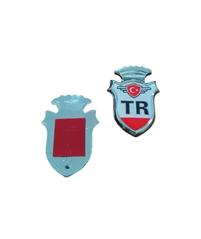 Damla Etiket Arma TR Yazılı Türk Bayraklı 2'li Kırmızı