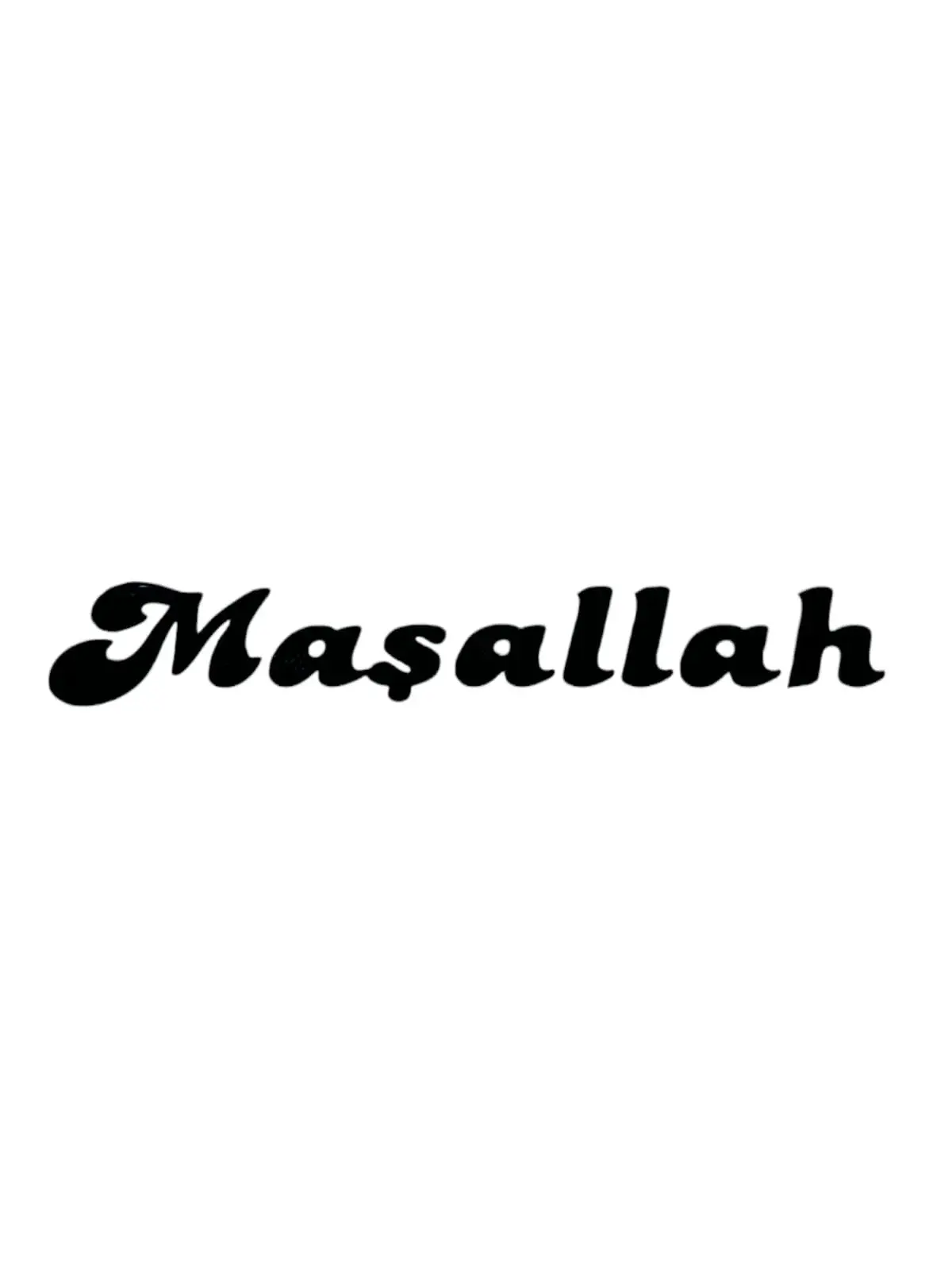 Maşallah Yazılı Oto Sticker Siyah 13x2cm