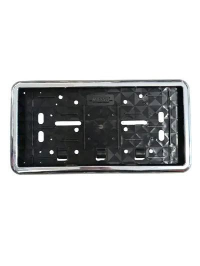 Dikdörtgen Plaka Altlığı Çerçeveli Plakalık 32x17 cm 1 Adet Krom Nikelajlı