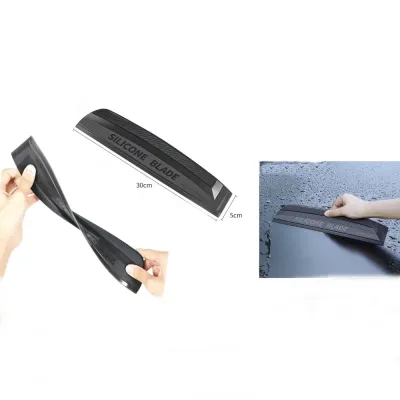 Silikonlu Su Sıyırıcı Oto Kurulama Çekçeği Esnek Çizmez 30 cm Siyah