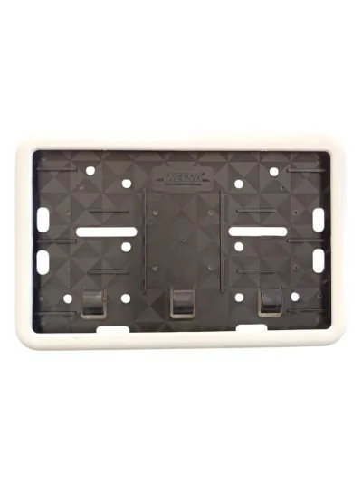 Motosiklet Plaka Altlığı Çerçeveli Plakalık 17x26 cm Beyaz