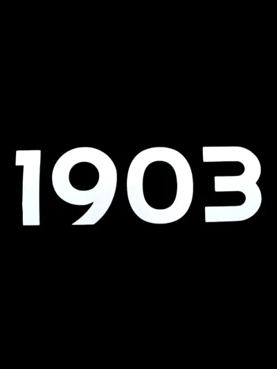 Araç Yapıştırma Sticker 1903 Yazılı 20x7 cm Beyaz