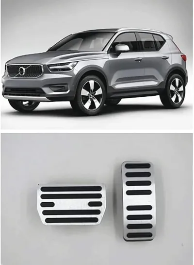 Volvo XC40 2018 ve Sonrası Uyumlu Alüminyum Pedal Kaplama Takımı 2 Parça Otomatik Vites