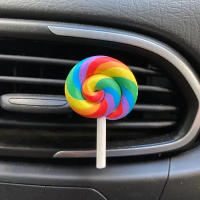 Klima Havalandırma Izgara Süsü Klips Lolipop Şeker Figürlü Renkli