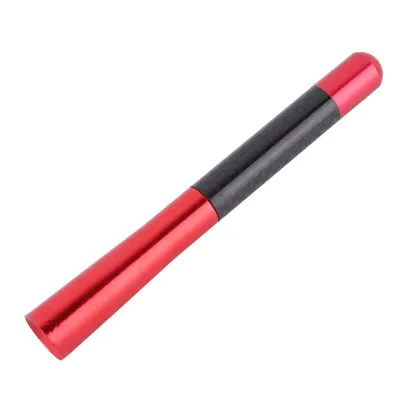 Oto Anten Çubuğu Alüminyum Karbon Fiber Görünümlü 12 cm Kırmızı