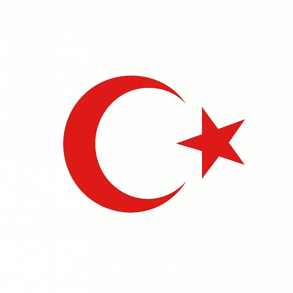 Türk Bayrağı Oto Sticker Kırmızı 23x17 cm
