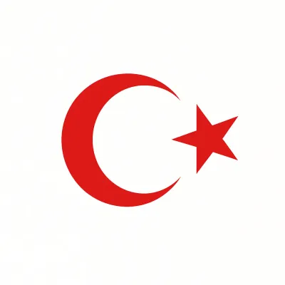 Kırmızı Türk Bayrağı Araç Sticker Oto Arma Etiket 23x17 cm