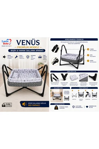VENÜS PREMİUM HAMAK SALINCAK — Gri