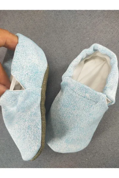 BEBEK KIZ ERKEK KETEN ERGONOMİK EV KREŞ PATİK PANDUF AYAKKABI — Mavi