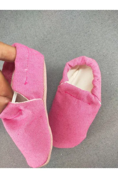 BEBEK KIZ ERKEK KETEN ERGONOMİK EV KREŞ PATİK PANDUF AYAKKABI — Pembe