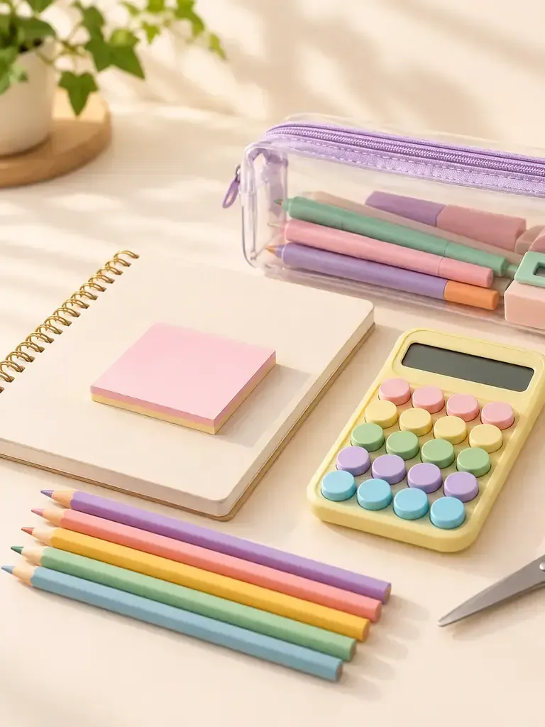 Defter, kalemler ve kırtasiye malzemeleri