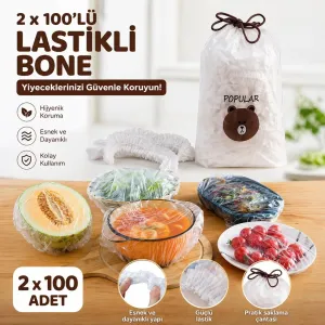 Hijyenik Gıda Koruyucu Bone 2 paket ( 200 adet )
