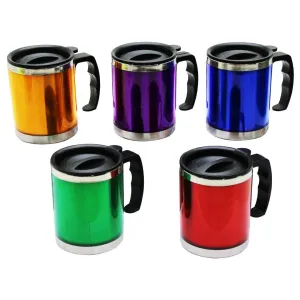 Paslanmaz Çelik Metal Termos Kupa Bardak 450 ml - Mavi