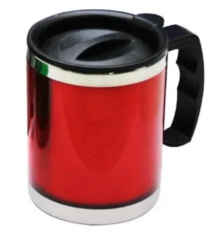 Paslanmaz Çelik Metal Termos Kupa Bardak 450 ml - Turuncu