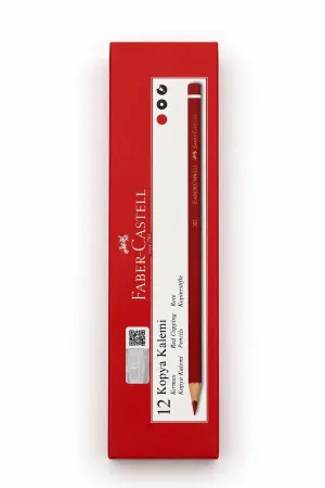 Faber-Castell 321 Kırmızı Kopya Kalemi 12’li Paket Silinmez Kırmızı Kurşun Kalem