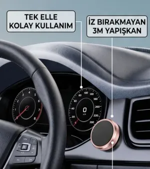 Tüm Modellerle Uyumlu Manyetik Araç İçi Telefon Tutucu Çok Amaçlı Mıknatıslı Torpido Üstü Tutacak