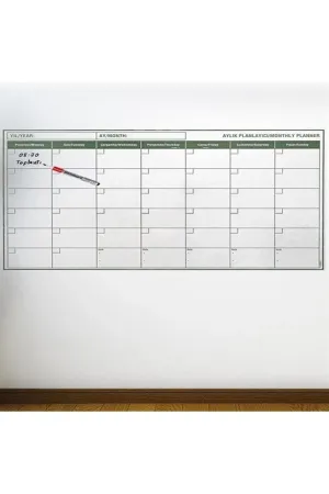 Manyetik Yapışkanlı 1 Aylık Program Planlayıcı Takvim – 85x56 cm