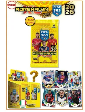 Panini FIFA 365 Adrenalyn XL 2026 Orijinal Futbolcu kartları 10 Paket (60 kart )