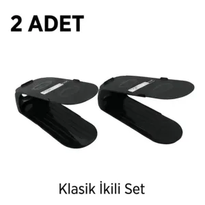 Ayarlanabilir Ayakkabı Düzenleyici Rampa - Dolap İçi Yer Tasarrufu Sağlayan Ayakkabılık 2 Adet