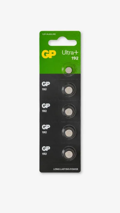 GP Ultra+ 5 Adet 192 LR41 1.5V Alkalin Düğme Pil - Düğme Pil Seti Ateş Ölçer Pili