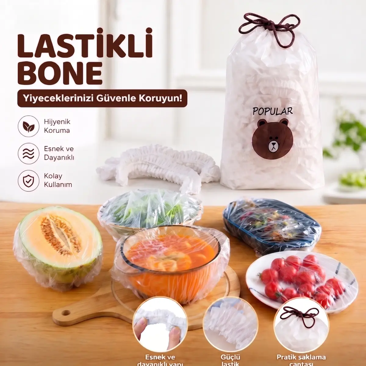 Hijyenik Gıda Koruyucu Bone (100 adet )