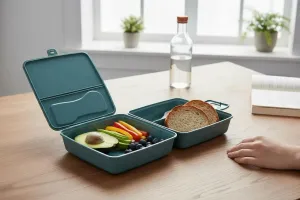 Bölmeli Saklama ve Yemek Kabı – BPA’sız Sağlıklı – Kilit Kapak – Taşınabilir Lunchbox- Su Yeşili